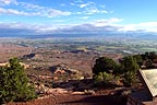 Rocks, valley, mountains, clouds