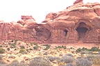 Double arch hidden in the rock