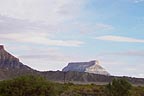 A butte along the road