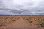 A long view of a red desert